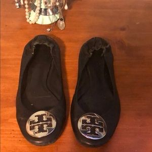 Tory Burch Black Leather Flats